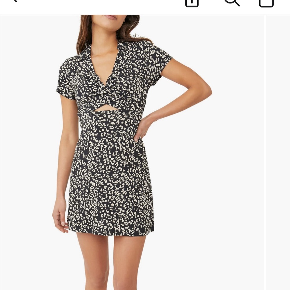 Free People Marsaille Short sleeve cut out Minidress